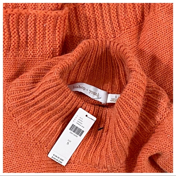 NWT Bishop + Young Olivia Cropped Poncho Sweater - Picture 8 of 8